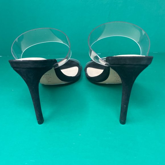 SCHUTZ Black Heels with Clear Straps - Picture 3 of 5